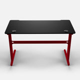 Core 120 Gaming Desk | LEDs, Headphone & Drink Mounts (Carbon Fibre Red, 120cm) Gaming Desk - Marcel Olsen