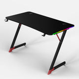 Essentials 120 Gaming Desk | LEDs, Headphone & Drink Mounts (Carbon Fibre Black, 120cm) Gaming Desk - Marcel Olsen