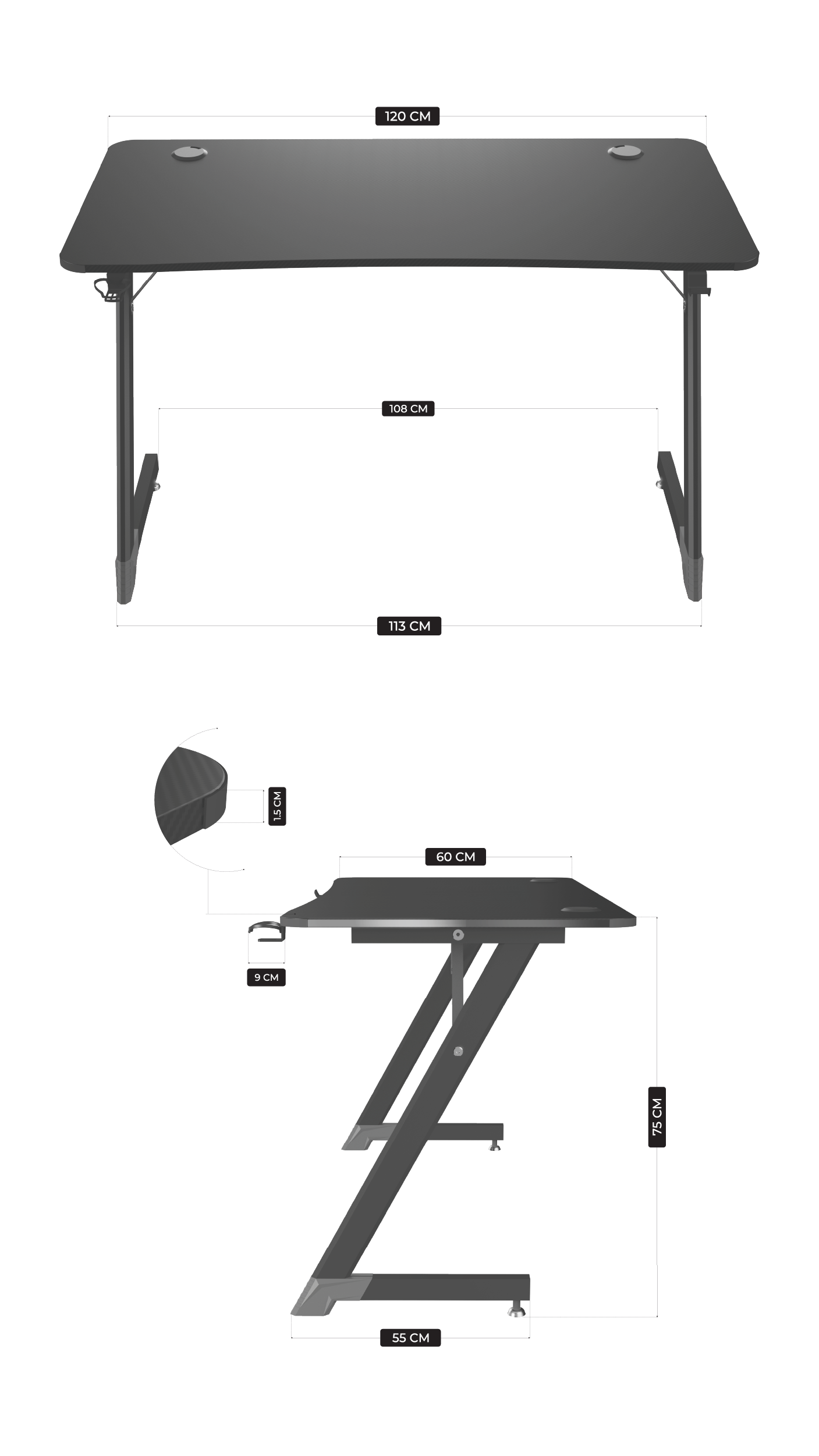 Product dimensions