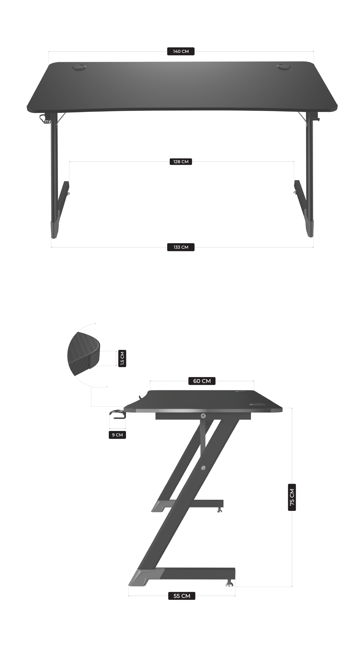 Product dimensions