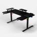 Pro 160 Gaming Desk | LEDs, Headphone & Drink Mounts (Carbon Fibre Black, 160cm) Gaming Desk - Marcel Olsen