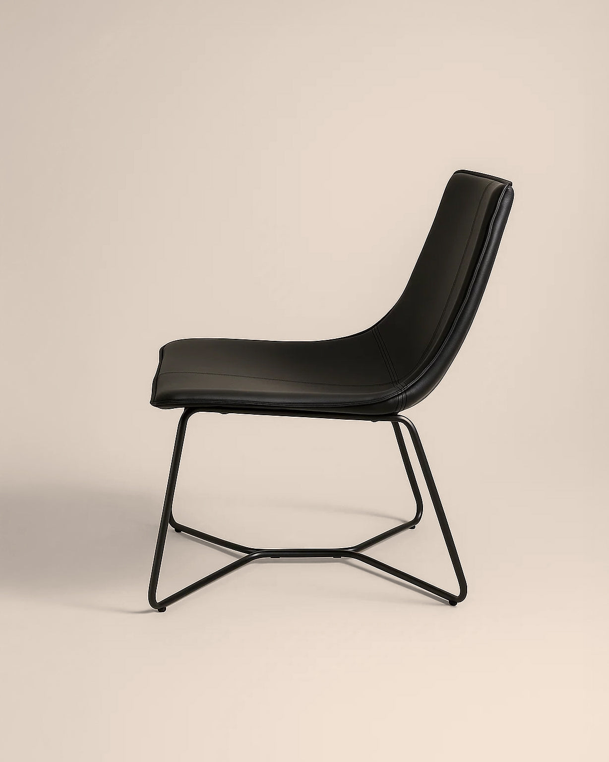 Bergondo Cocoon Accent Chair (Shadow Slate Black) – Mid-century Modern Coconut Style Lounge Chair - Marcel Olsen