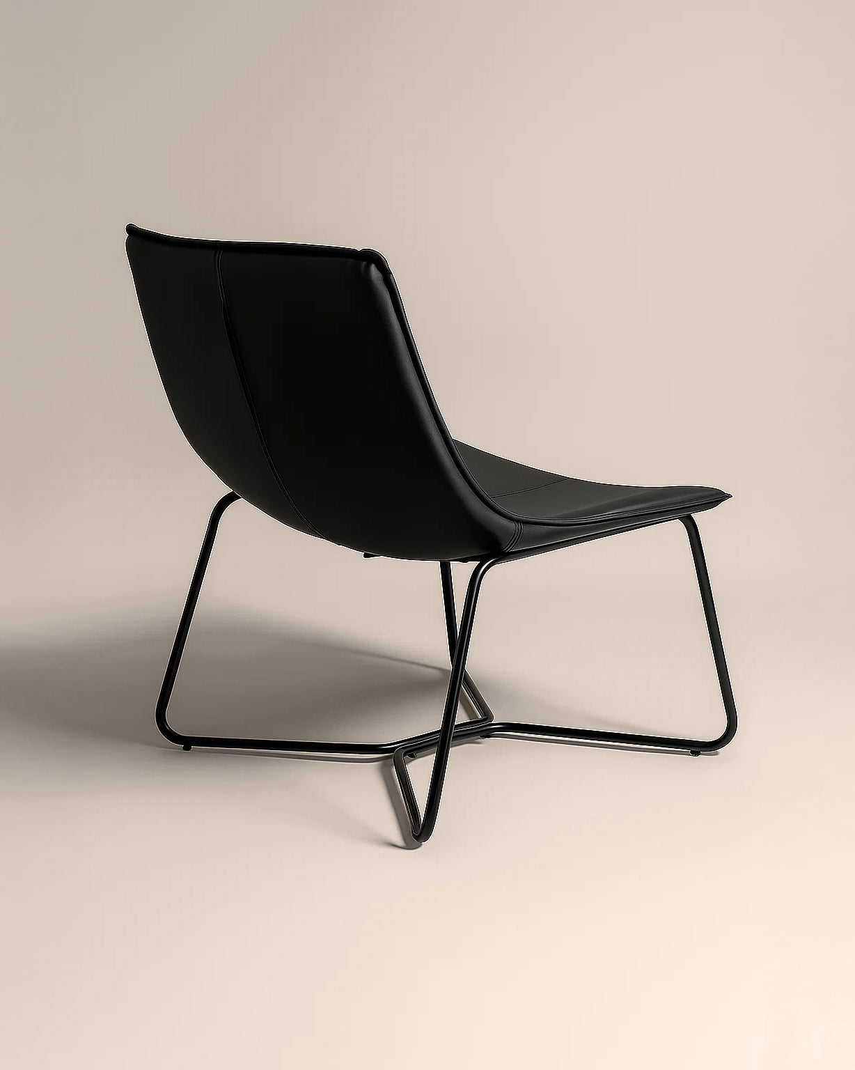 Bergondo Cocoon Accent Chair (Shadow Slate Black) – Mid-century Modern Coconut Style Lounge Chair - Marcel Olsen