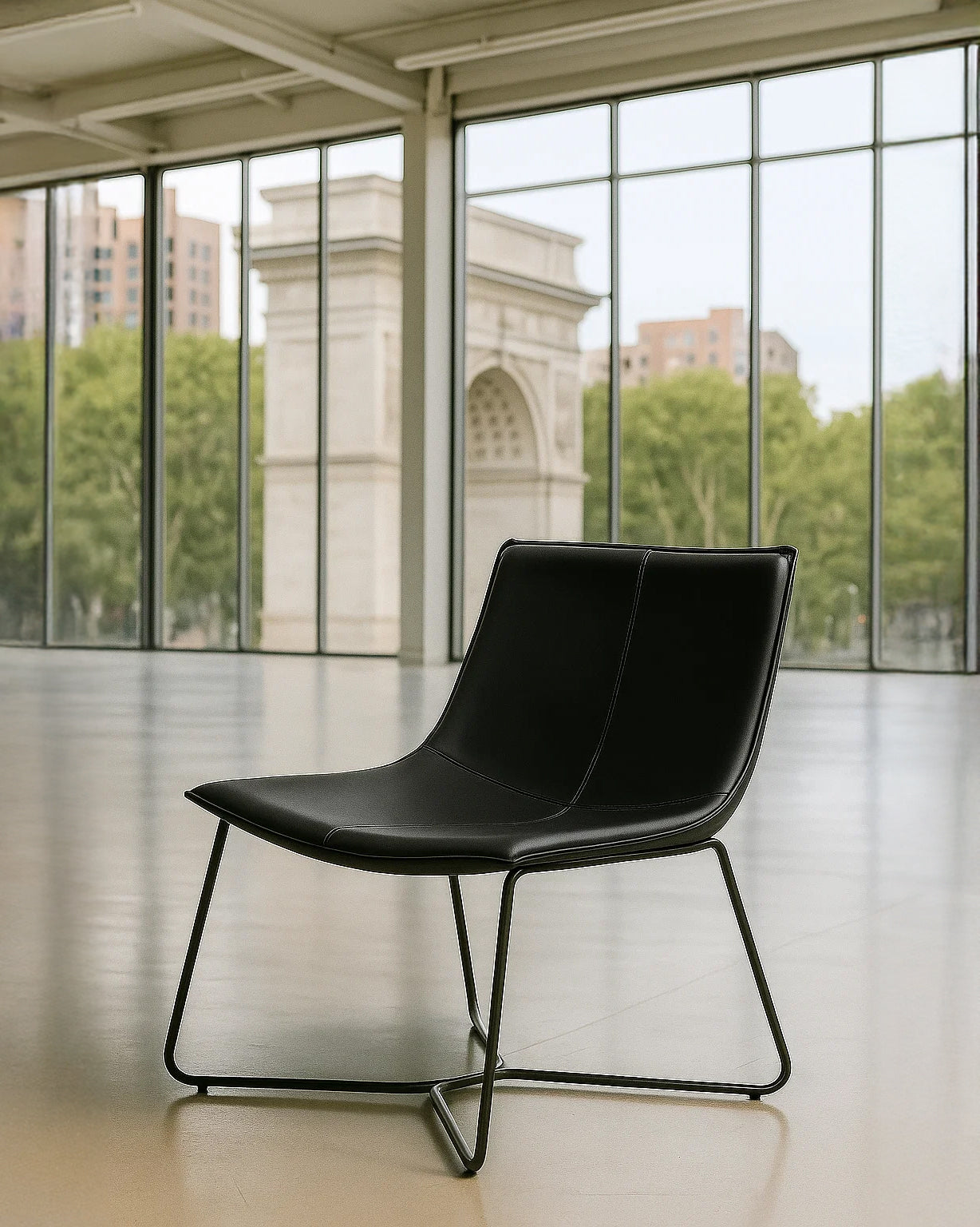 Bergondo Cocoon Accent Chair (Shadow Slate Black) – Mid-century Modern Coconut Style Lounge Chair - Marcel Olsen
