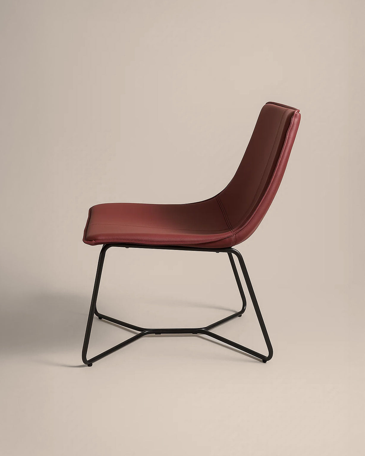 Bergondo Cocoon Accent Chair (London Brick Red ) – Mid-century Modern Coconut Style Lounge Chair - Marcel Olsen