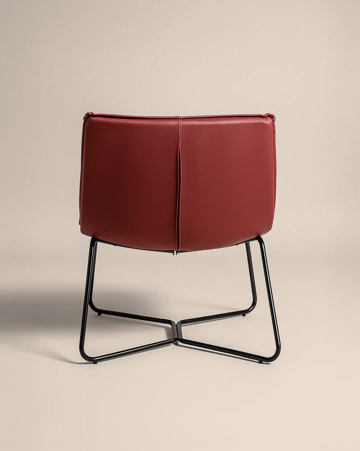 Bergondo Cocoon Accent Chair (London Brick Red ) – Mid-century Modern Coconut Style Lounge Chair - Marcel Olsen