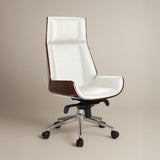 Ergonomic Danish Office Chair (White, High) | Scandinavian Desk Chair Office Chair - Marcel Olsen