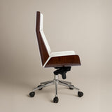 Ergonomic Danish Office Chair (White, High) | Scandinavian Desk Chair Office Chair - Marcel Olsen