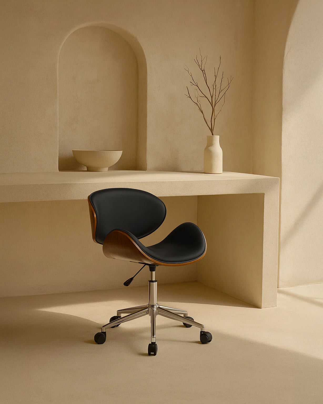 Ergonomic Danish Office Chair (Black, Wing) | Scandinavian Desk Chair Office Chair - Marcel Olsen