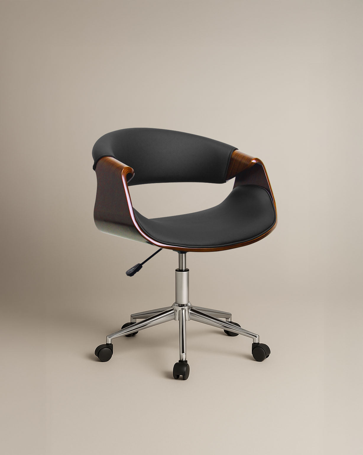 Silla De Oficina Danesa Ergonómica (Negra, Curva) Silla De