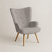 Espla Upholstered Armchair (Grey Bouclé) – Mid-Century Reading & Lounge Chair - Marcel Olsen