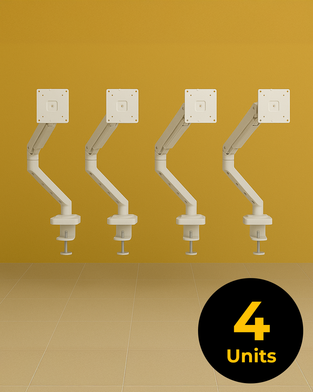 Monitor Arm Heavy-Duty Gas Spring (White) (4 Units) Outlet Products - Marcel Olsen