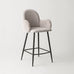 Nubbi Upholstered Bar Stool - Cloud Grey (Seat Height 61 cm - Low) (4 Units) Outlet Products - Marcel Olsen