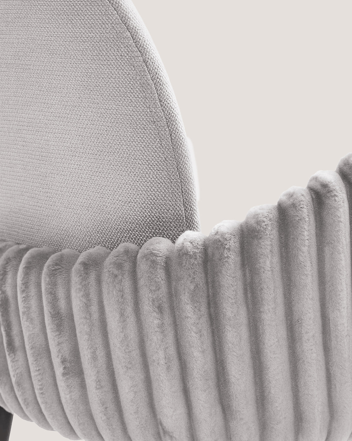 Nubbi Upholstered Bar Stool - Cloud Grey (Seat Height 61 cm - Low) (4 Units) Outlet Products - Marcel Olsen