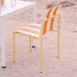 Ondara Outdoor Chair (Citrus Orange, Yellow & White) – Modern Boho Patio Chair - Marcel Olsen