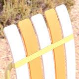 Ondara Outdoor Chair (Citrus Orange, Yellow & White) – Modern Boho Patio Chair - Marcel Olsen