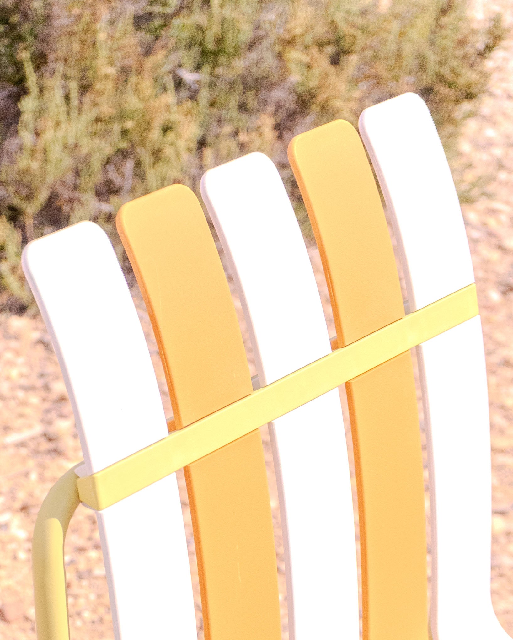 Ondara Outdoor Chair (Citrus Orange, Yellow & White) – Modern Boho Patio Chair - Marcel Olsen