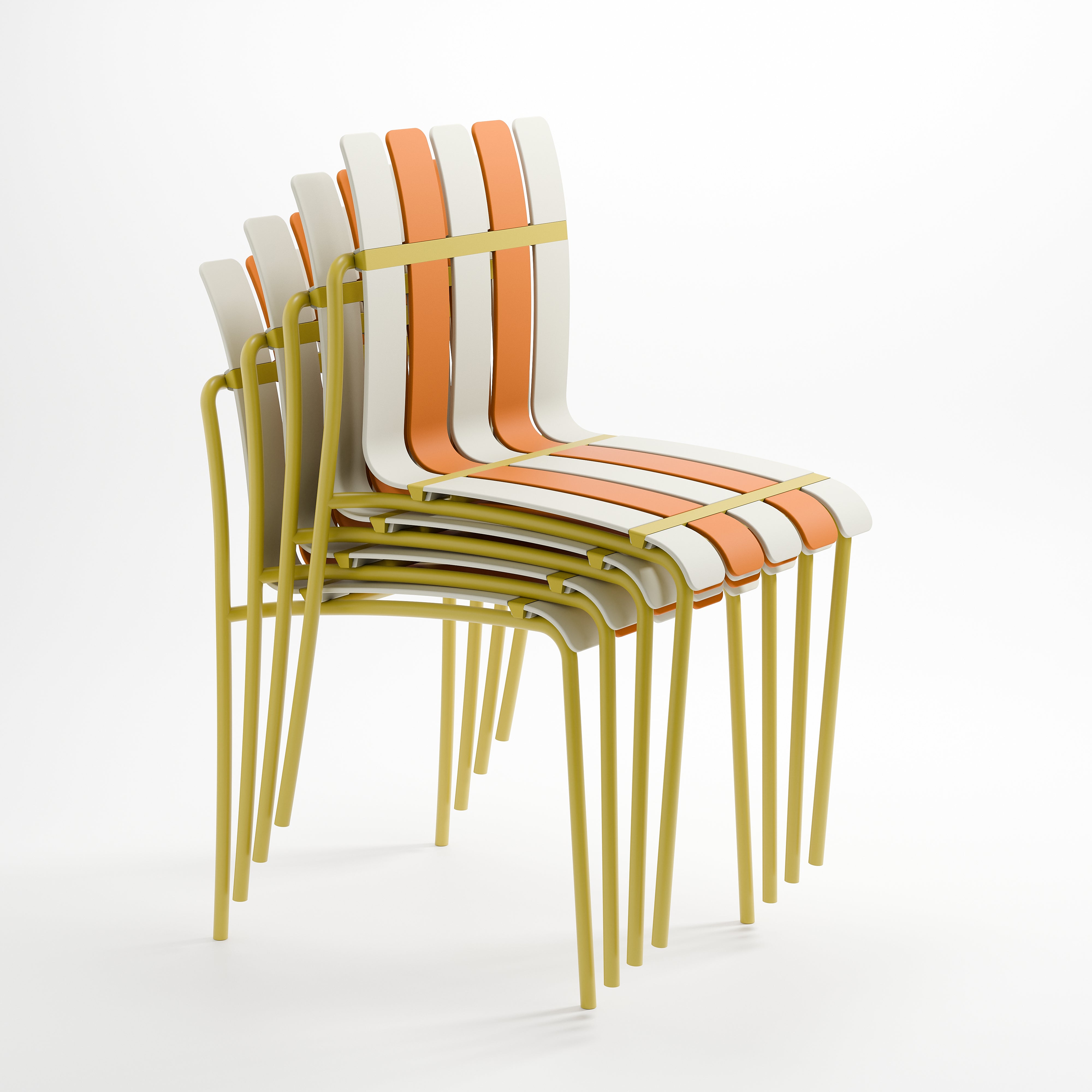 Ondara Outdoor 6 Chair & 2 Dining Table (Citrus Orange, Yellow & White) – Modern Boho Patio Pack - Marcel Olsen