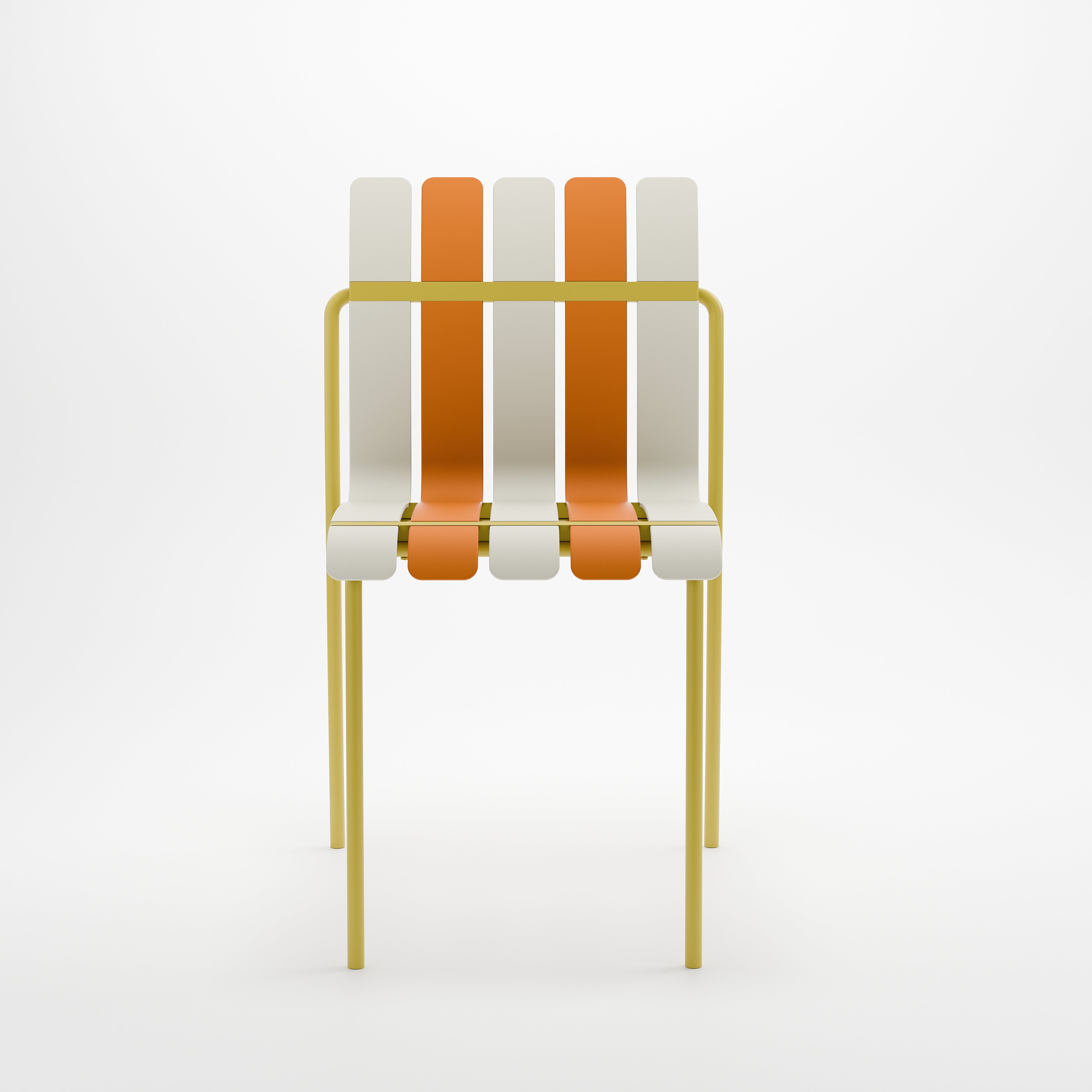Ondara Outdoor 6 Chair & 2 Dining Table (Citrus Orange, Yellow & White) – Modern Boho Patio Pack - Marcel Olsen
