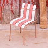 Ondara Outdoor Chair (Nude Beige & White) – Modern Boho Patio Chair - Marcel Olsen