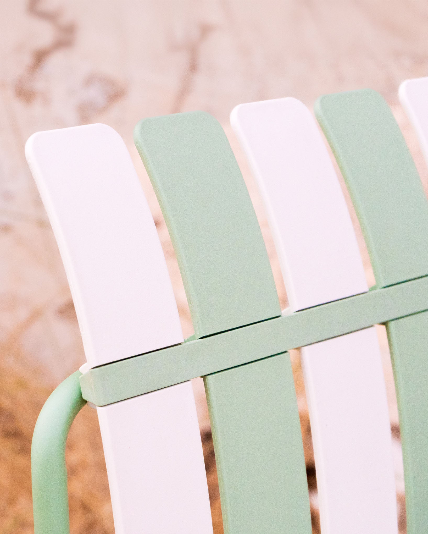 Ondara Outdoor Chair (Sage Green & White) – Modern Boho Patio Chair - Marcel Olsen