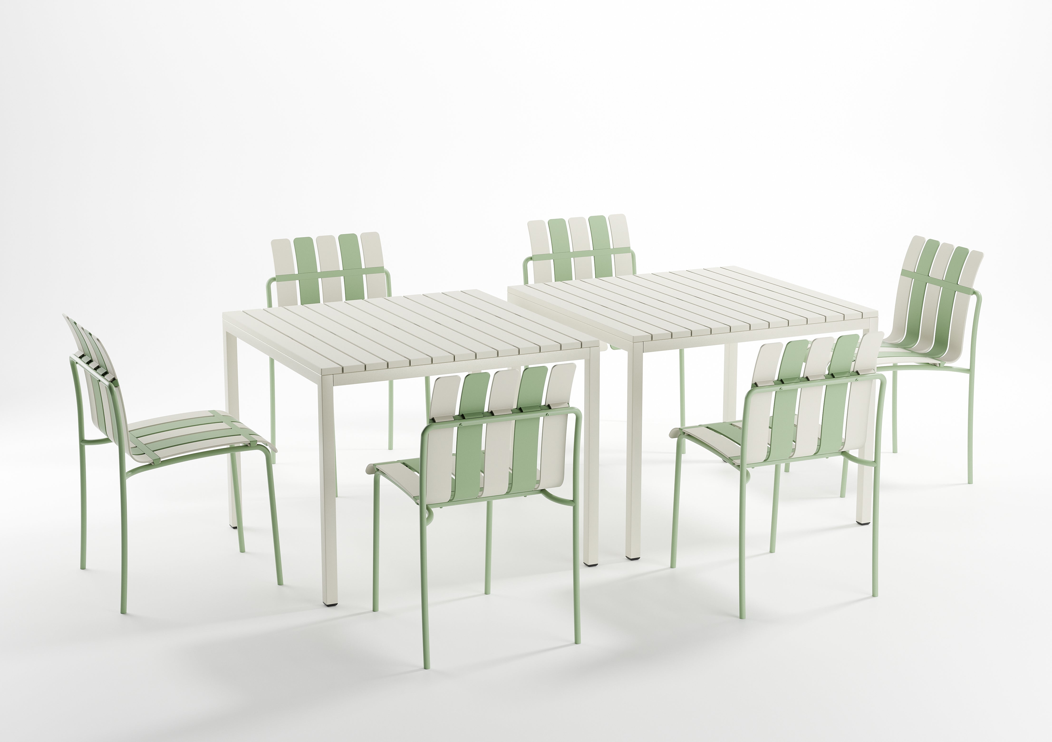 Ondara Outdoor Chair (Sage Green & White) – Modern Boho Patio Chair - Marcel Olsen