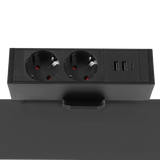 5-in-1 Power Strip With USB-C, Desk Clamp (Black) Power & Wire Management - Marcel Olsen