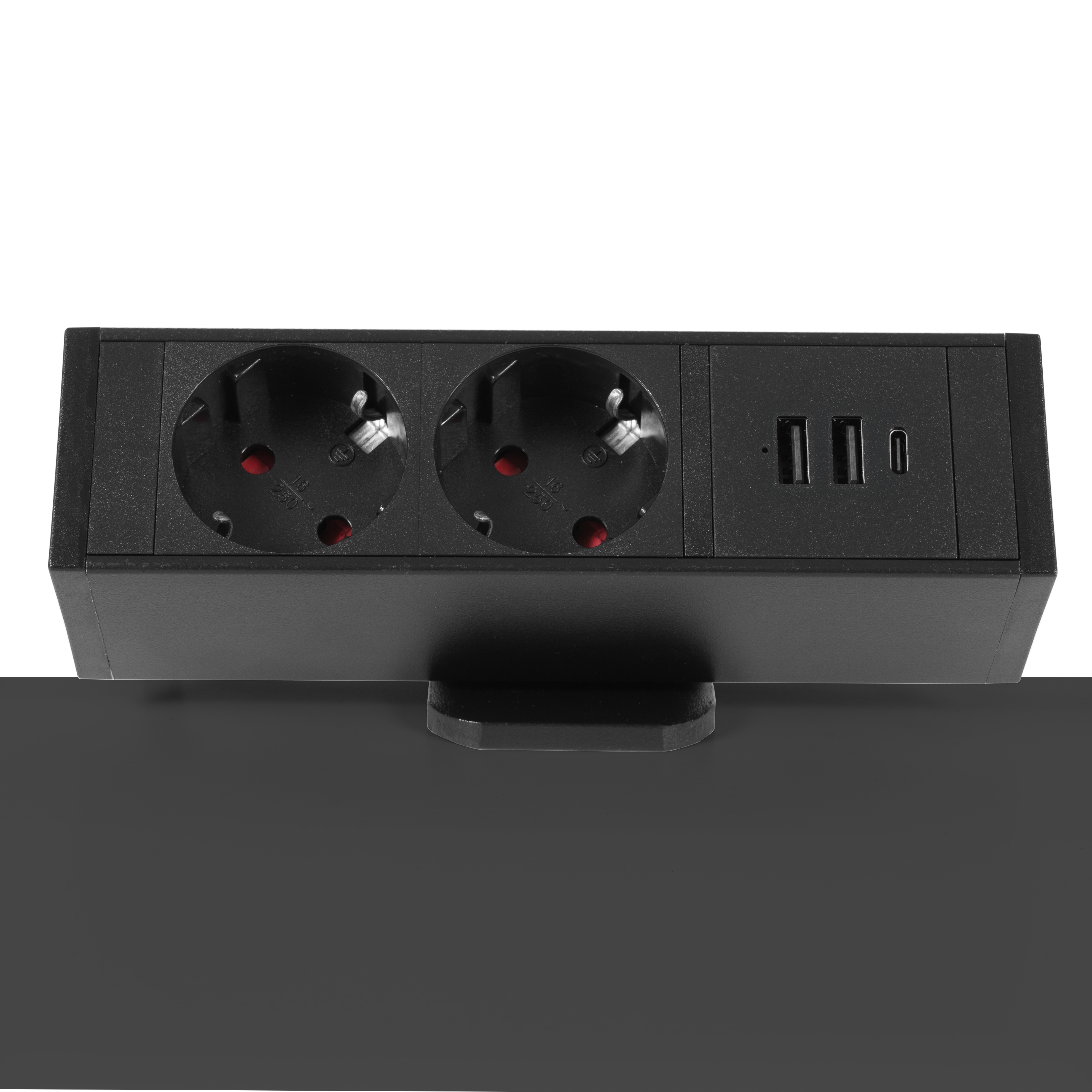 4-in-1 Power Strip With USB-C, Desk Clamp (Black) Power & Wire Management - Marcel Olsen