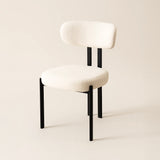 Riancho Dining Chair (White Bouclé) – Modern Minimalist Dining Chair - Marcel Olsen