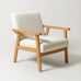 Sarria Mid-century Upholstered Armchair (Arena Beige Fabric) – Scandinavian Style 1 Seater Sofa - Marcel Olsen