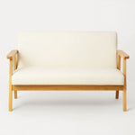 Sarria Mid-century Upholstered Sofa (Arena Beige Fabric) – Scandinavian Style 2 Seater Sofa - Marcel Olsen