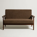 Sarria Mid-century Upholstered Sofa (Tierra Brown Fabric) – Scandinavian Style 2 Seater Sofa - Marcel Olsen