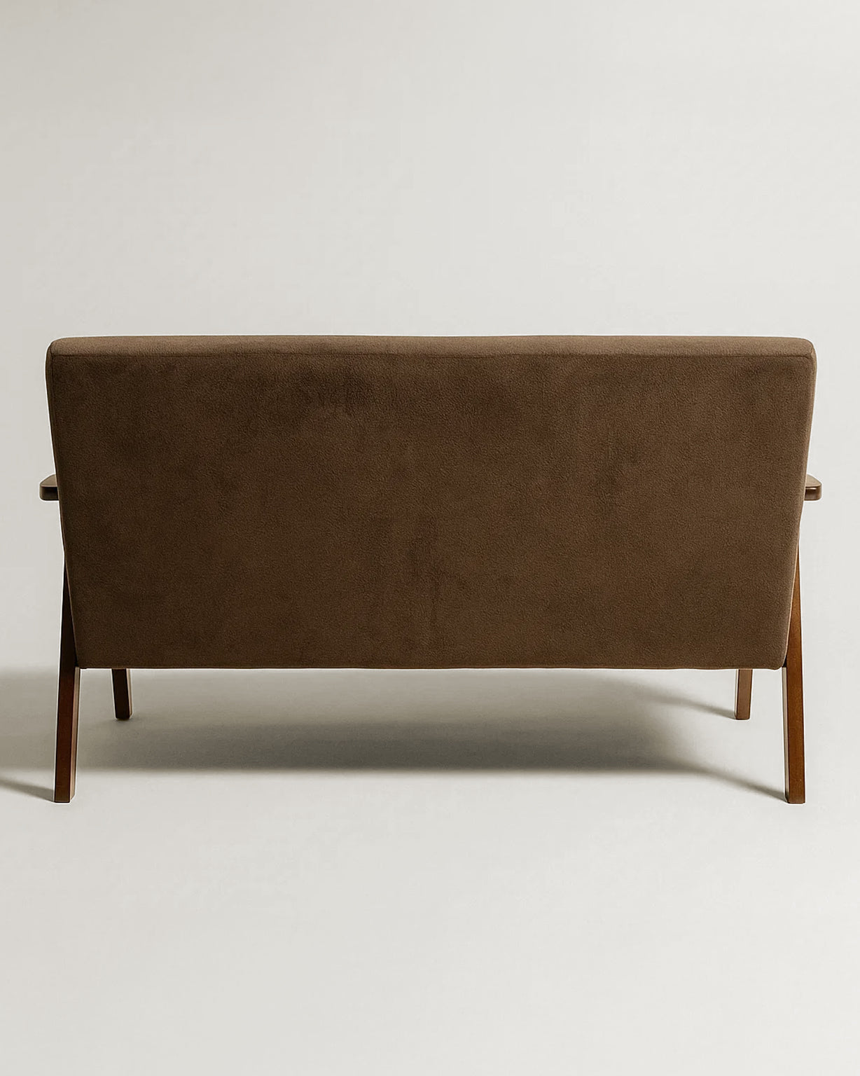 Sarria Mid-century Upholstered Sofa (Tierra Brown Fabric) – Scandinavian Style 2 Seater Sofa - Marcel Olsen