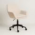 Sheepskin Upholstered Desk Chair (Sahara Beige Bouclé) – Modern Home Office Swivel Chair - Marcel Olsen