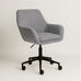 Sheepskin Upholstered Desk Chair (Troender Grey Bouclé) – Modern Home Office Swivel Chair - Marcel Olsen