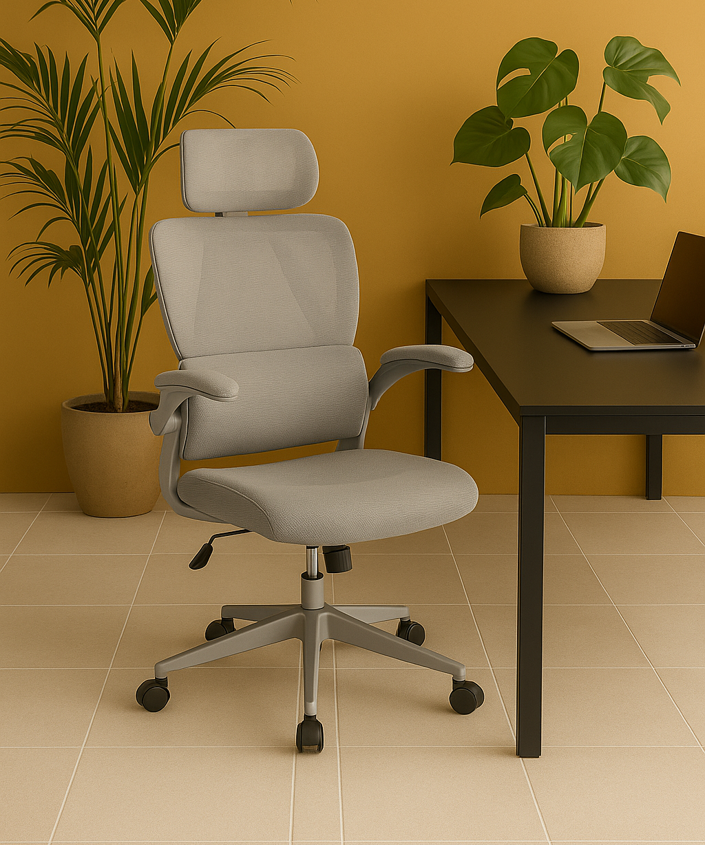 Mesh Office Chair (Grey) | Ergonomic Desk Chair - Marcel Olsen
