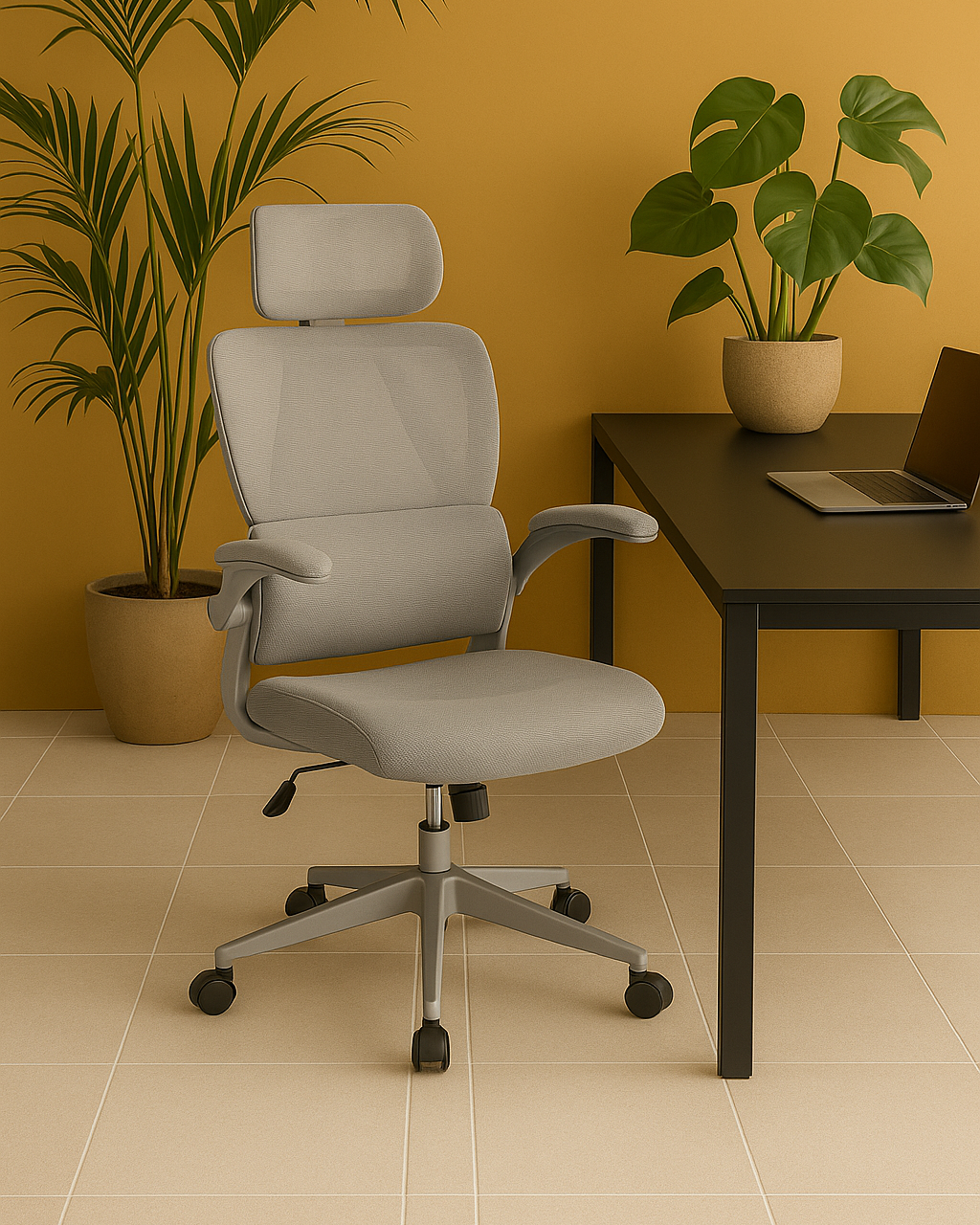 Mesh Office Chair (Grey) | Ergonomic Desk Chair - Marcel Olsen