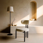 Riancho Dining Chair (White Bouclé) – Modern Minimalist Dining Chair - Marcel Olsen