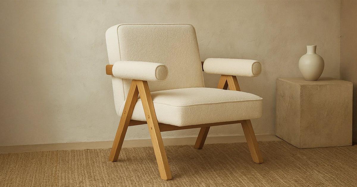 Bascuas Boho Upholstered Armchairs – Mid-century Style Accent Chairs