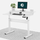 Electric Standing Desk (White, 120cm) | Two Tier, Sit-Stand Desk Electric Standing Desk - Jacob Bek
