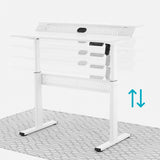 Electric Standing Desk (White, 120cm) | Two Tier, Sit-Stand Desk Electric Standing Desk - Jacob Bek