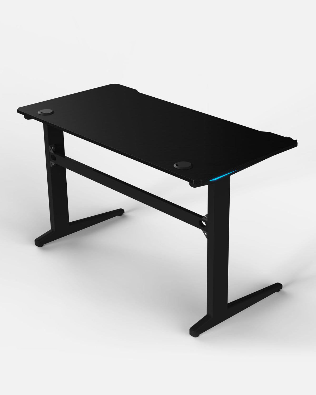 Core 120 Gaming Desk | LEDs, Headphone & Drink Mounts (Carbon Fibre Black, 120cm) (Outlet) Outlet Products - Marcel Olsen