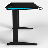 Core 120 Gaming Desk | LEDs, Headphone & Drink Mounts (Carbon Fibre Black, 120cm) Gaming Desk - Gaming