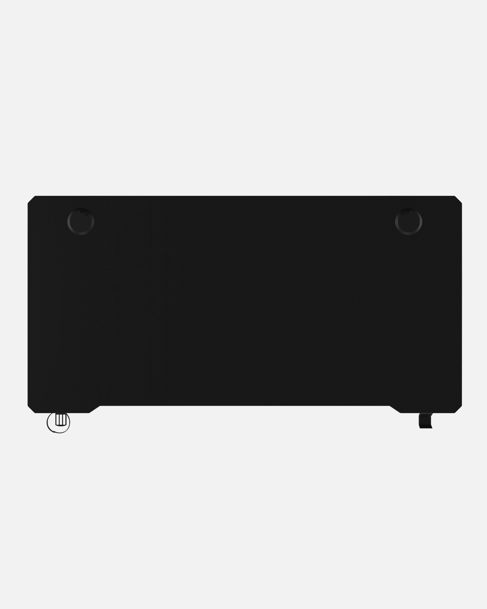 Core 120 Gaming Desk | LEDs, Headphone & Drink Mounts (Carbon Fibre Black, 120cm) Gaming Desk - Jacob Bek Gaming