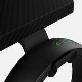 Core 120 Gaming Desk | LEDs, Headphone & Drink Mounts (Carbon Fibre Black, 120cm) Gaming Desk - Gaming