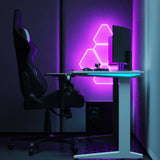 Core 120 Gaming Desk | LEDs, Headphone & Drink Mounts (Carbon Fibre White, 120cm) Gaming Desk - Gaming