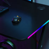 Essentials 120 Gaming Desk | LEDs, Headphone & Drink Mounts (Carbon Fibre Black, 120cm) Gaming Desk - Gaming