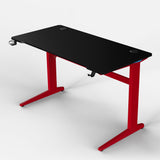 Core 120 Gaming Desk | LEDs, Headphone & Drink Mounts (Carbon Fibre Red, 120cm) Gaming Desk - Gaming