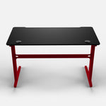 Core 120 Gaming Desk | LEDs, Headphone & Drink Mounts (Carbon Fibre Red, 120cm) Gaming Desk - Marcel Olsen