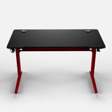 Core 120 Gaming Desk | LEDs, Headphone & Drink Mounts (Carbon Fibre Red, 120cm) Gaming Desk - Gaming
